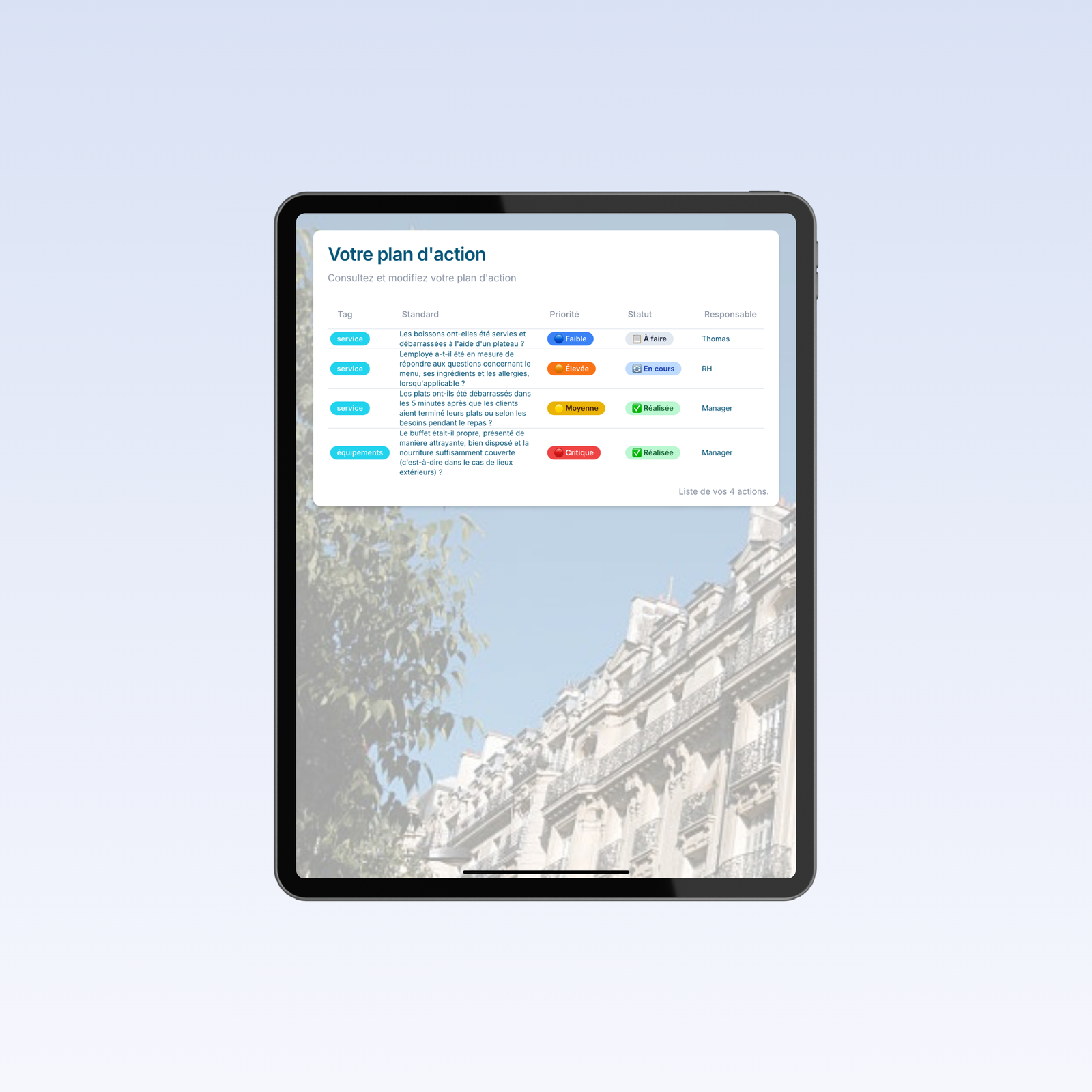 Mockup ipad plan action